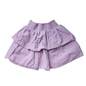 BODEN Lilac Corduroy‎ Layered Ruffle Skirt Girls 4-5Y Cottagecore